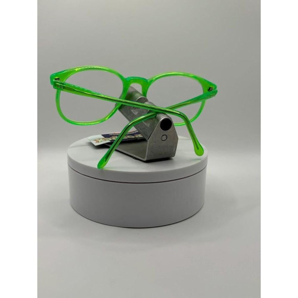 NEW Vintage Eyeglasses | Non RX | Preppy 90s Style Clear Lens | Neon Green #648 - Picture 6 of 8